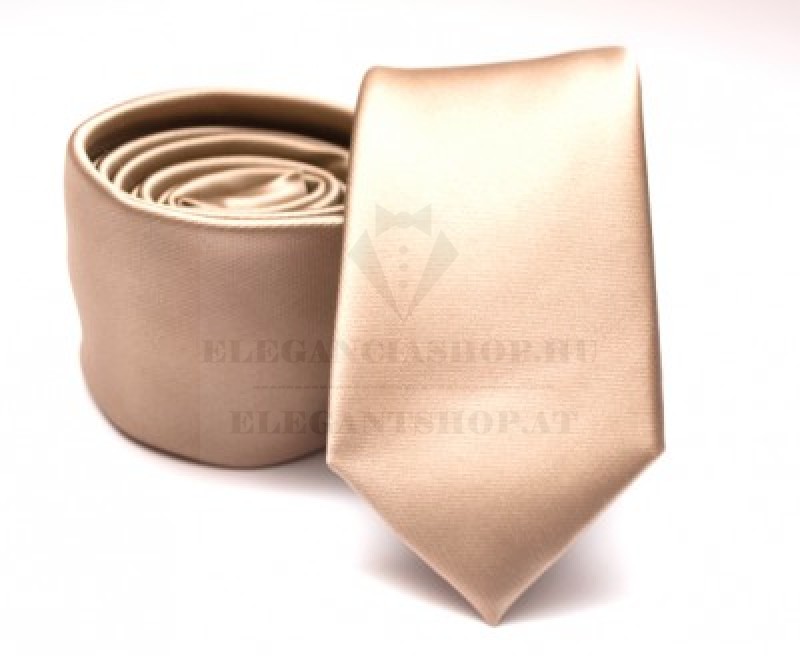 Rossini Slim Krawatte - Golden Unifarbige Krawatten