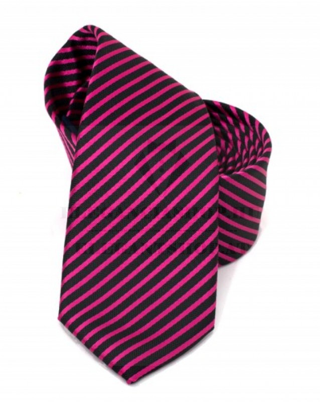 Goldenland Slim Krawatte - Pink Gestreift