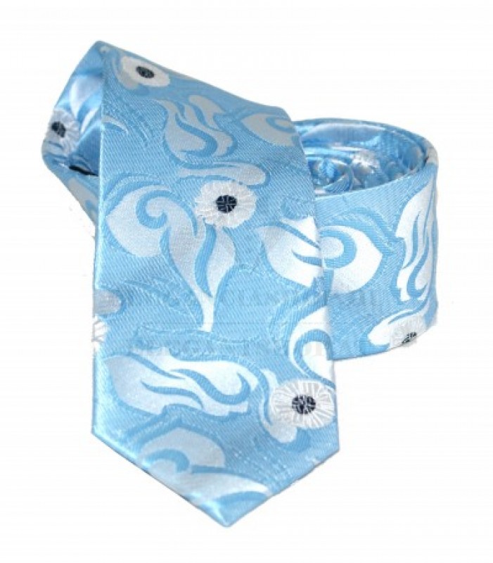 Goldenland Slim Krawatte - Blau Gemusterte Krawatten