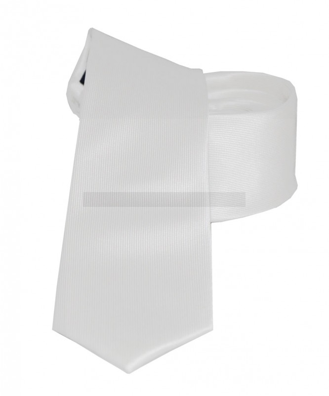 Goldenland Slim Krawatte - Weiß Unifarbige Krawatten