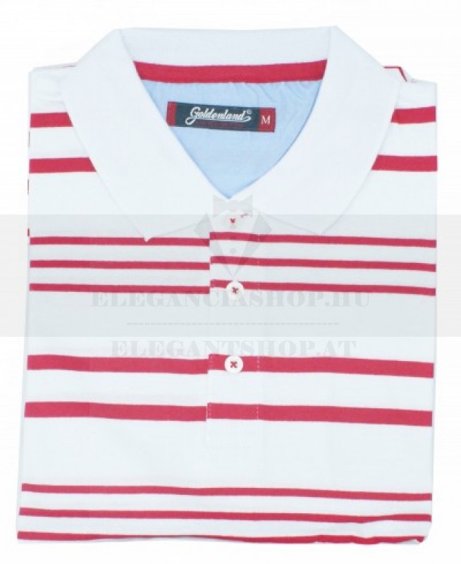 Goldenland Kurzarm T-Shirt - Rot - Weiß