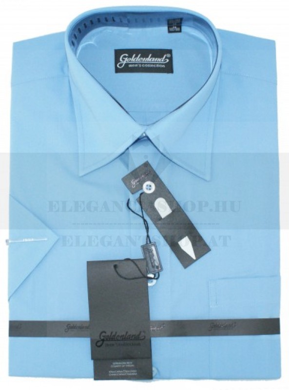 Goldenland Kurzarm Hemd - Blau SALE %