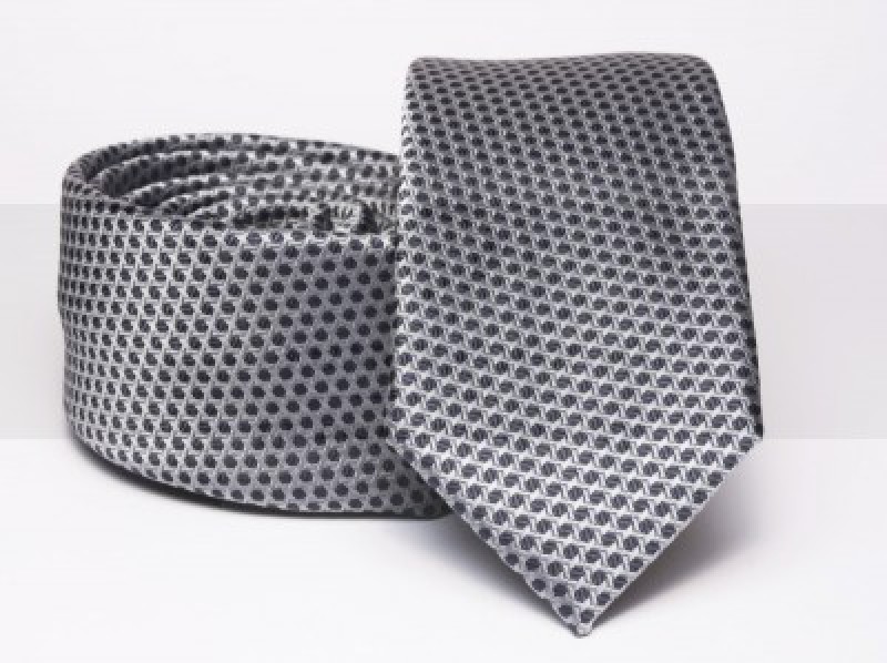 Rossini Slim Krawatte - Silber Gepunktet Kleine gemusterte Krawatten
