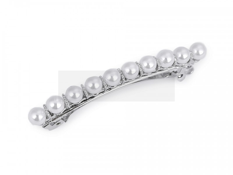 Französische Haarspange mit Perlen