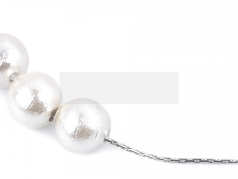 Halskette aus Edelstahl mit Perlen Schmuck, Haarschmuck