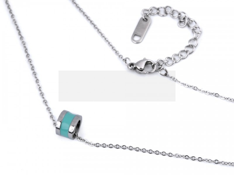 Halskette aus Edelstahl Emaille-Ring Schmuck, Haarschmuck