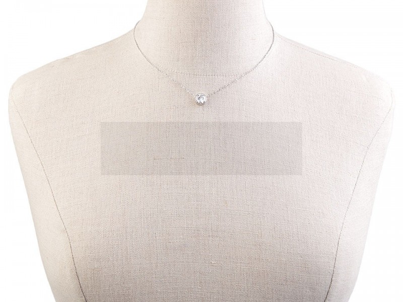 Halskette rostfreier Edelstahl mit geschliffenem Steinchen