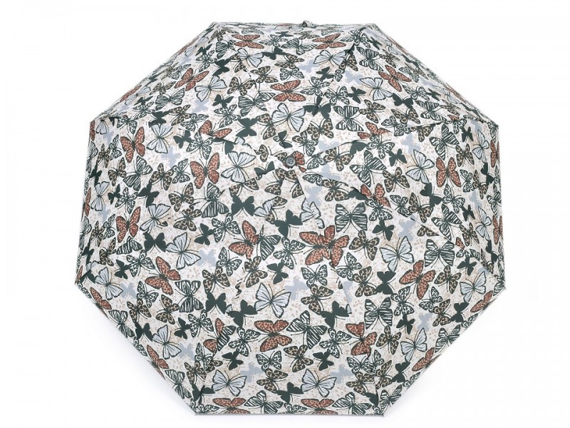 Damen Regenschirm faltbar Schmetterling Mini