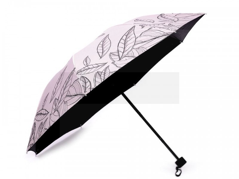 Damen Regenschirm faltbar Blüten - Rosa