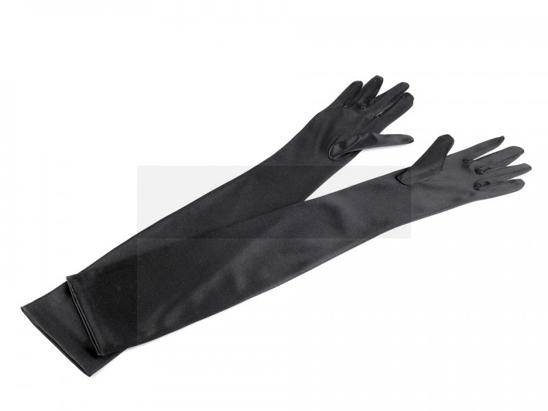 Satin Handschuhe lang 60 cm - Schwarz Damen Produkten