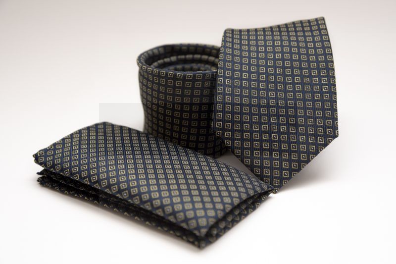 Premium Krawatte Set - Grün kariert