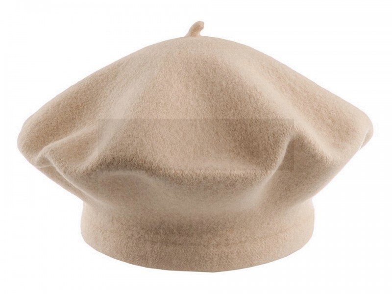 Damen Baskenmütze Tonak 100% Wolle - Beige Hut, Mütze
