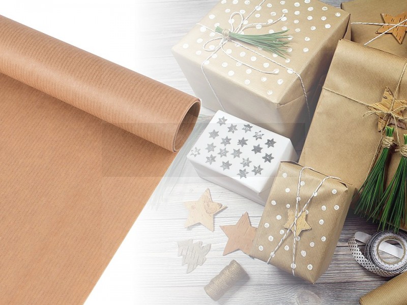Geschenkpapier Natural 70x200 cm Geschenke einpacken