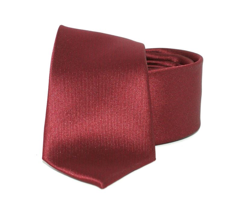 Goldenland Slim Krawatte - Burgunder Unifarbige Krawatten