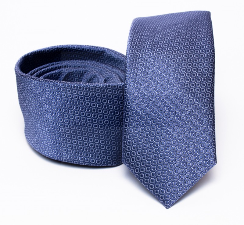 Rossini Slim Krawatte - Blau gemustert