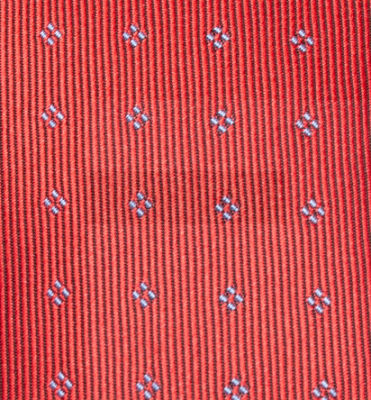 Rossini Slim Krawatte - Rot gepunktet Kleine gemusterte Krawatten