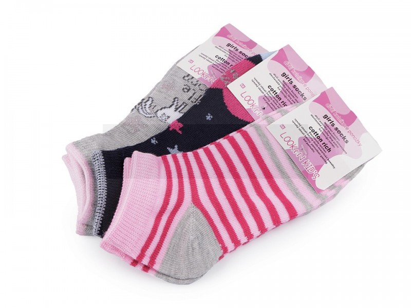       Fesselsocken Mädchen Baumwolle - 3 St./Packung Kinder Socken, Hausschuhe