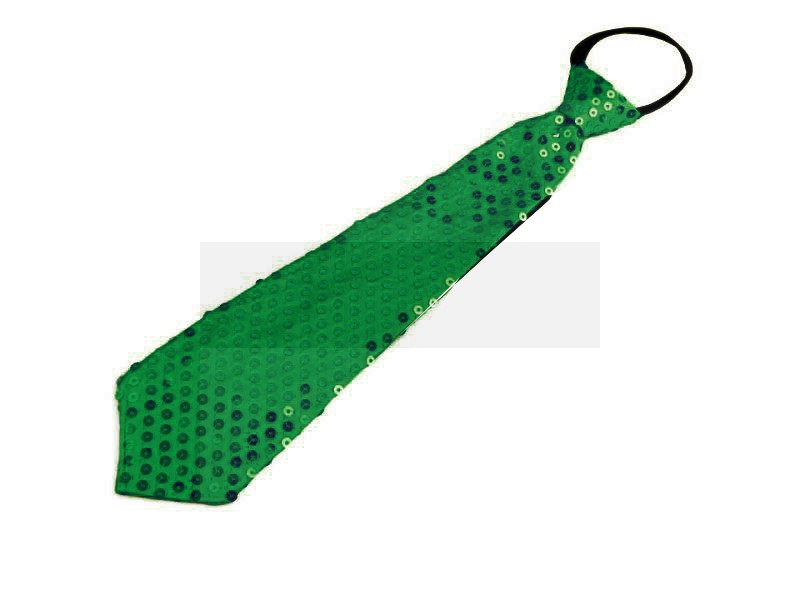 Krawatte mit Paillette - Grün Figur-, Party Krawatte