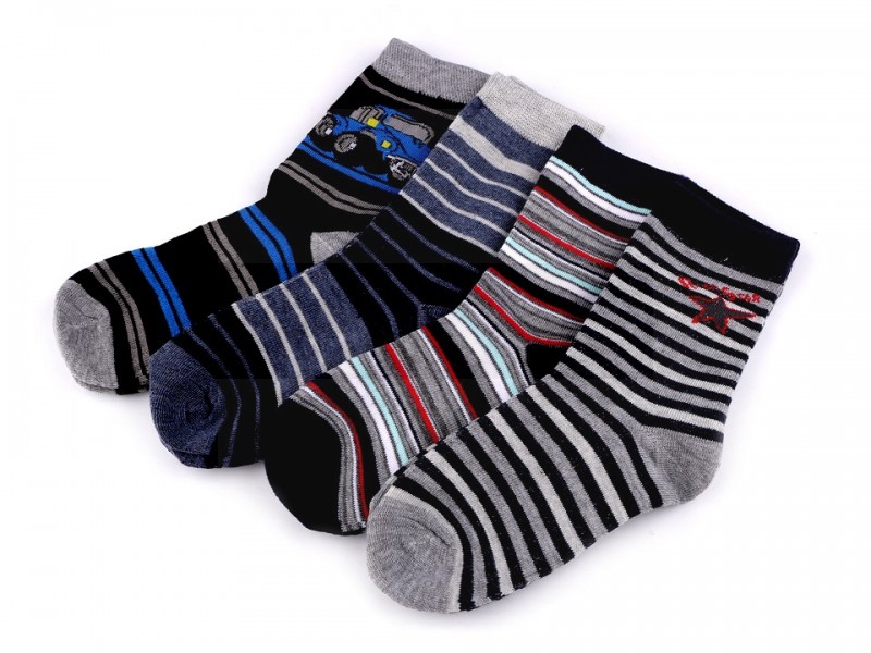 Baumwollsocken für Jungen - 4 St./Packung Kinder Socken, Hausschuhe