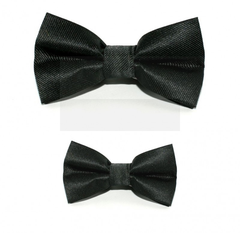   Vater-Sohn Fliege Set - Schwarz Vater-Sohn Set