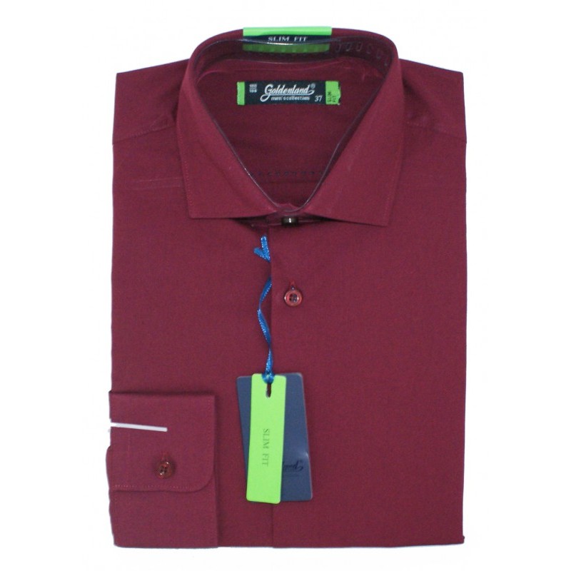                 Goldenland slim hosszúujjú ing - Bordó