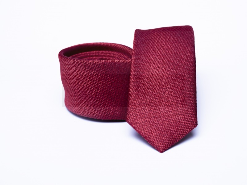 Rossini Slim Krawatte - Dunkelrot Unifarbige Krawatten