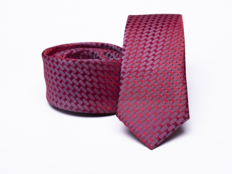 Rossini Slim Krawatte - Rot gemustert