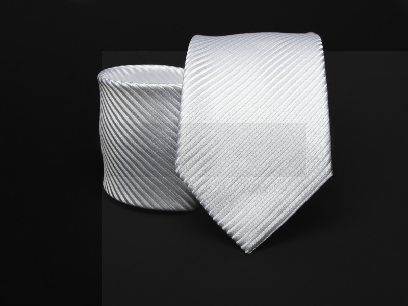 Premium Krawatte - Weiß gestreift Gestreifte Krawatten