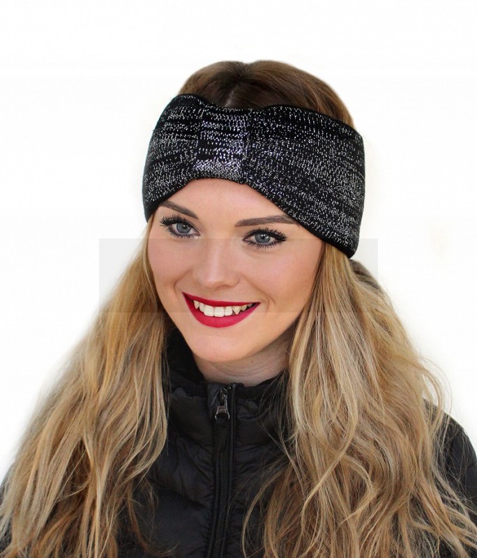  Mädchen Winterstirnband mit Lurex Hut, Mütze