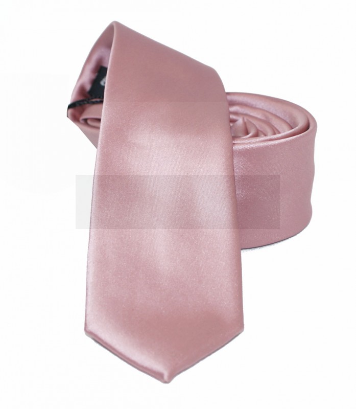         NM Slim Satin Krawatte - Lachs Unifarbige Krawatten
