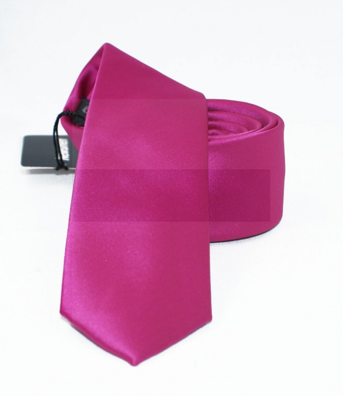          NM Slim Satin Krawatte - Pink Unifarbige Krawatten