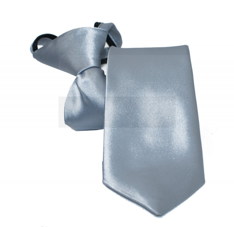    Satin Damen/Kinderkrawatte - Grau Kinder Krawatte