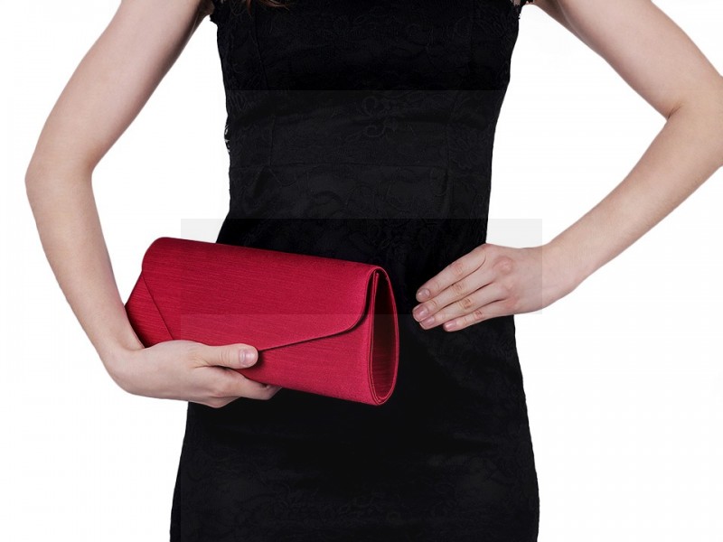                                              Handtasche - Clutch Satin mit Struktur Damen Tasche, Geldbörse, Gürtel