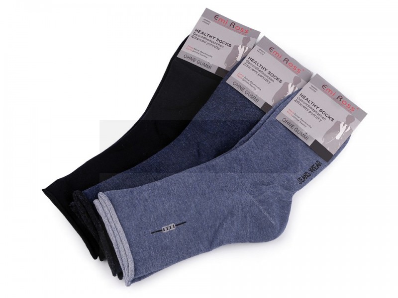 Herren Baumwollsocken mit Gesundheitssaum - 3 St./Packung Herrensocken