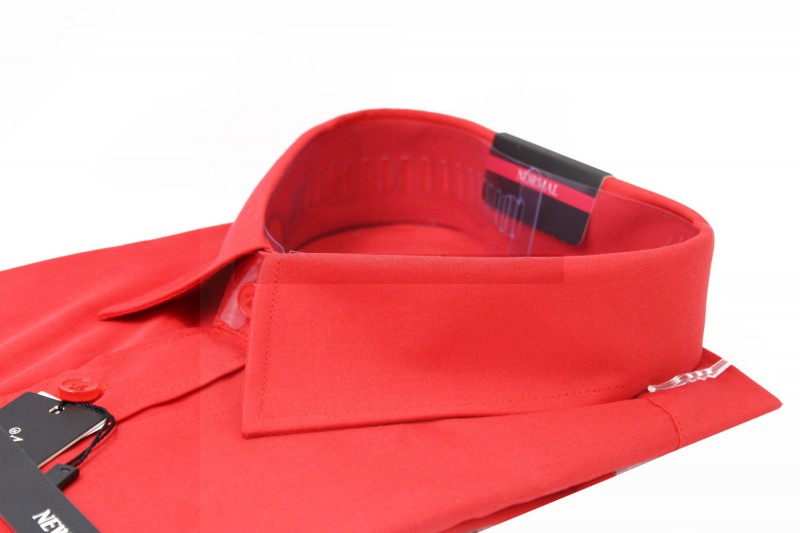  Newsmen Comfort fitt Langarmhemd - Rot