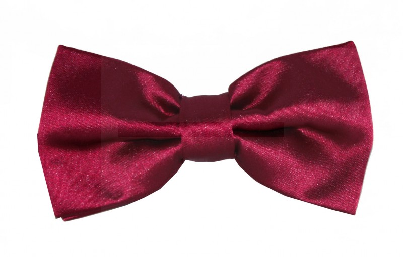 Satin Fliege Set - Bordeaux