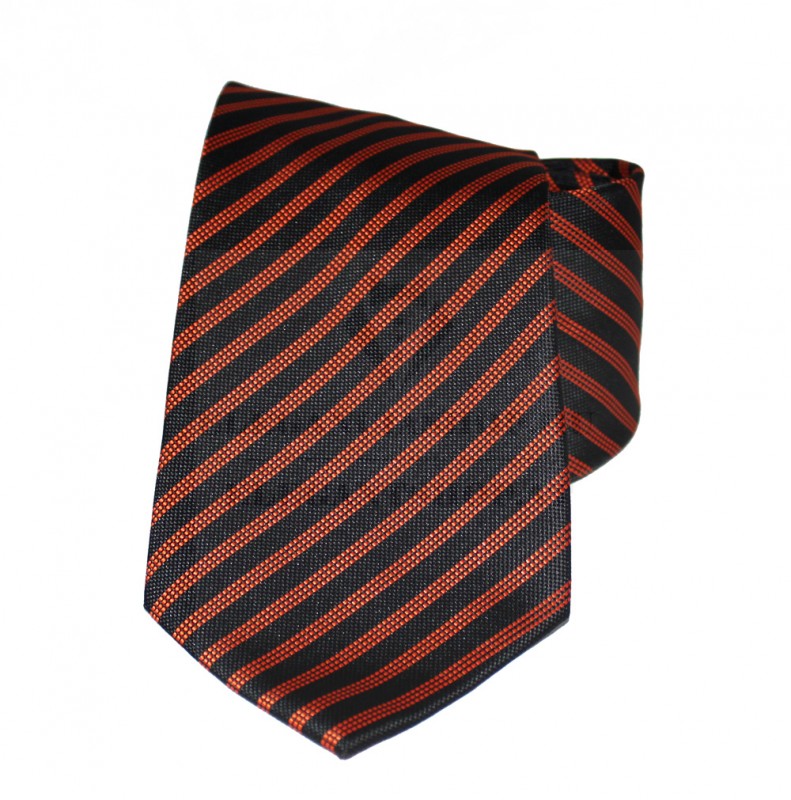 Classic Premium Krawatte - Orange gestreift