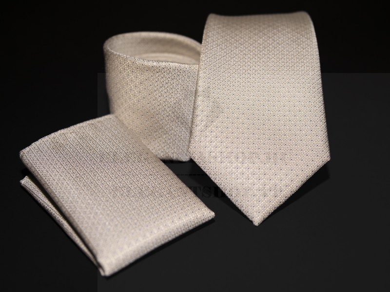 Premium Krawatte Set - Ecru Krawatten