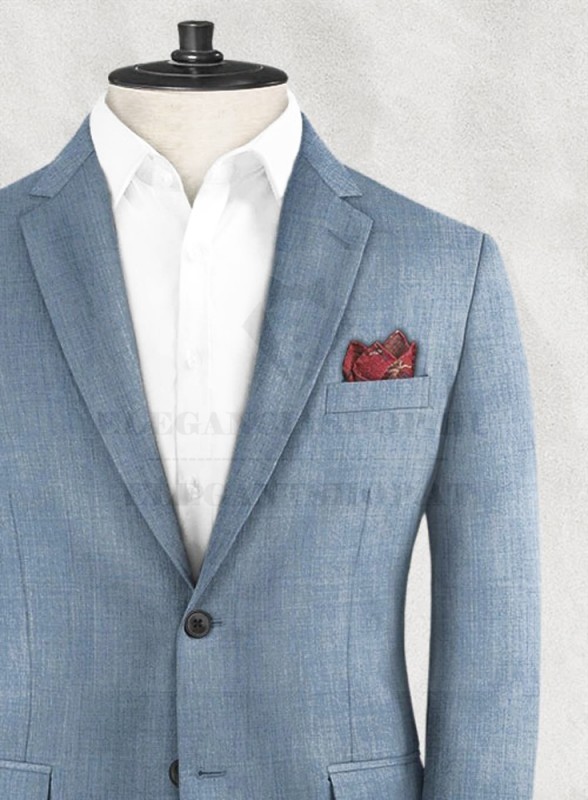  Vollschlank Anzug - Parker - Hellblau