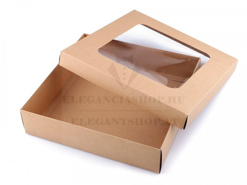 Geschenkbox mit Fenster - 4 St./Packung Geschenke einpacken