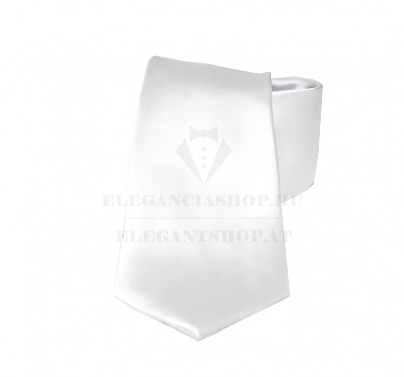        NM Satin Krawatte - Weiß Unifarbige Krawatten
