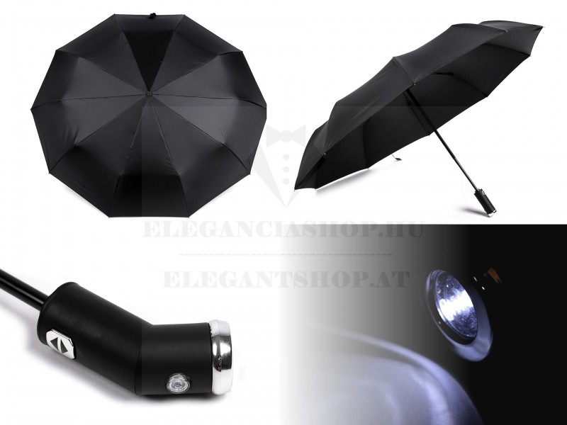 Regenschirm für Herren faltbar mit LED-Licht im Griff Herren Regenschirm,Regenmäntel