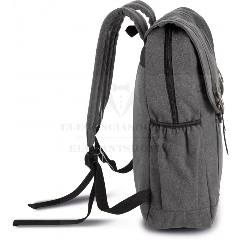                                               Kimood unisex Canvas-Rucksack Mit Klappe Damen Tasche, Geldbörse, Gürtel