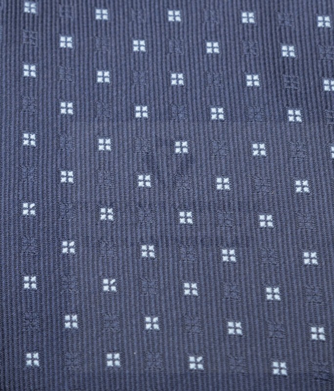 Premium Krawatte - Blau Gemustert