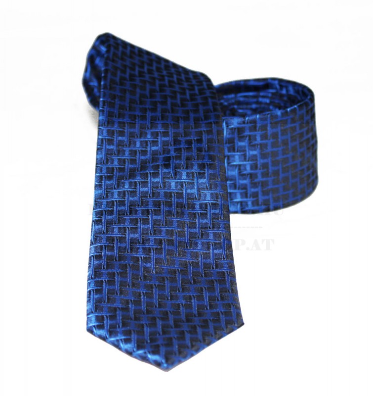          NM Slim Krawatte - Königsblau gemustert Kleine gemusterte Krawatten