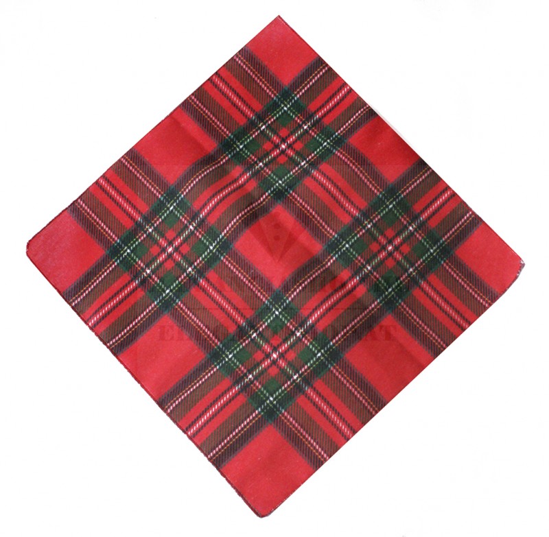             Einstecktuch aus 100% Baumwolle - Royal Stewart Tartan 