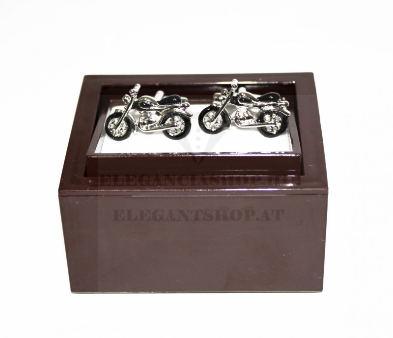         Manschettenknöpfe im Geschenkbox - Motorrad Krawattennadel, Manchettenknöpfe
