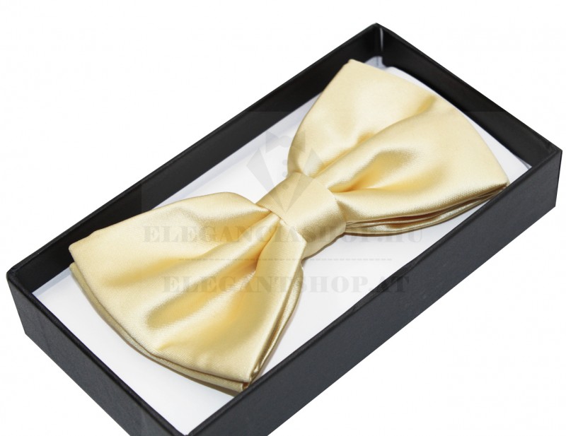      NM Satin Fliege im Geschenkbox - Hellgolden