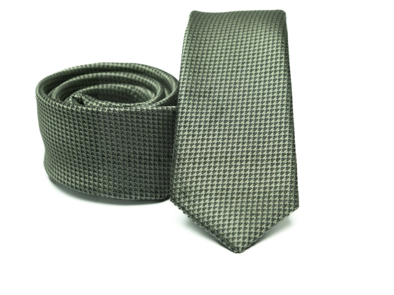  Rossini Slim Krawatte - Grün Kleine gemusterte Krawatten
