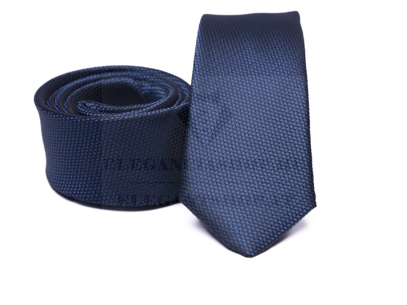  Rossini Slim Krawatte - Blau Unifarbige Krawatten
